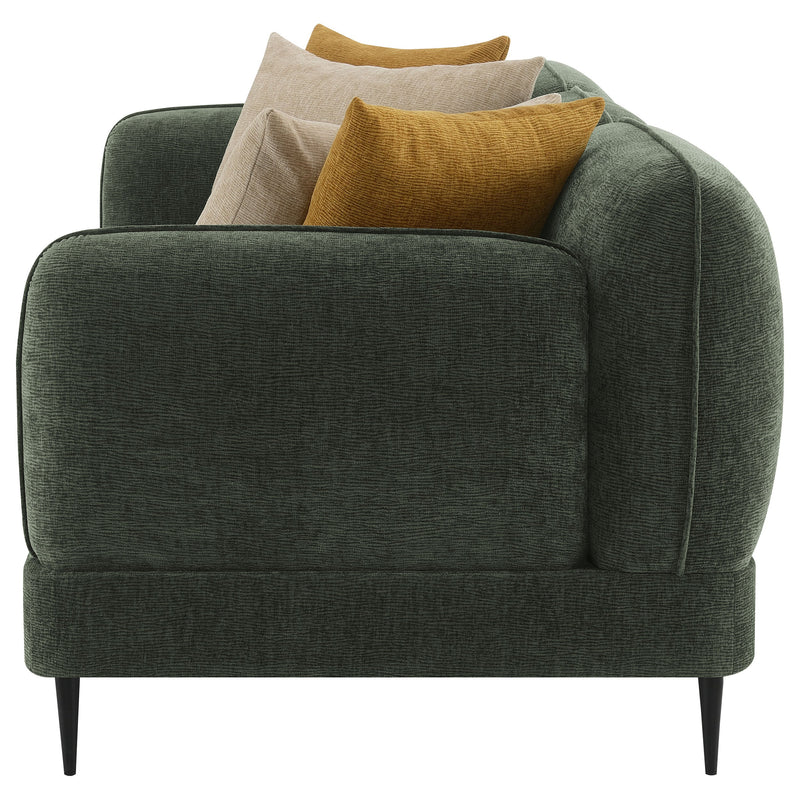 Jade Chenille Upholstered Sculpted Track Arm Sofa