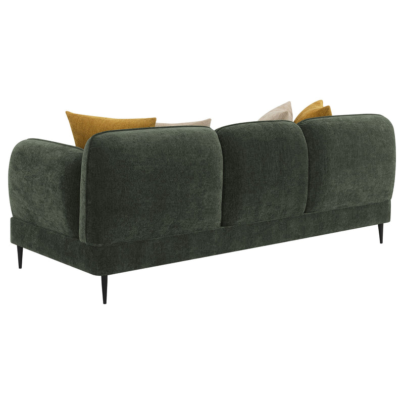 Jade Chenille Upholstered Sculpted Track Arm Sofa