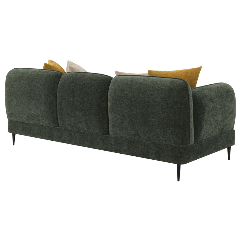Jade Chenille Upholstered Sculpted Track Arm Sofa