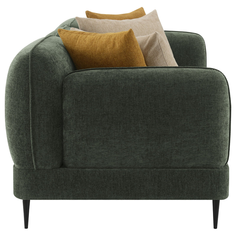 Jade Chenille Upholstered Sculpted Track Arm Sofa