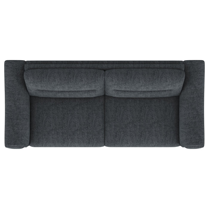 Nolan Upholstered Sloped Track Arm Sofa Charcoal