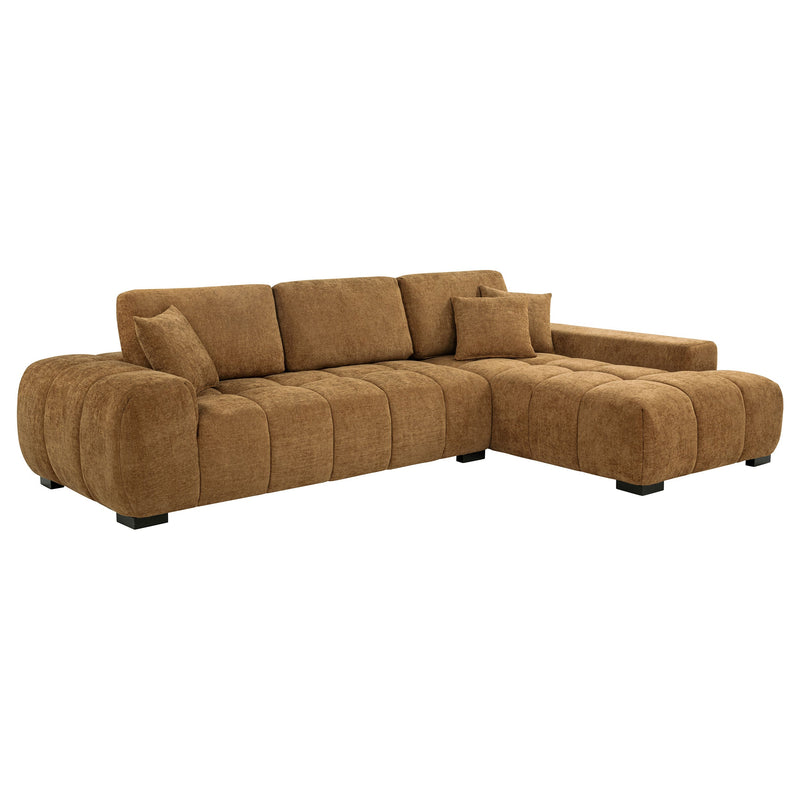 Sofá seccional chaise tapizado Octavia