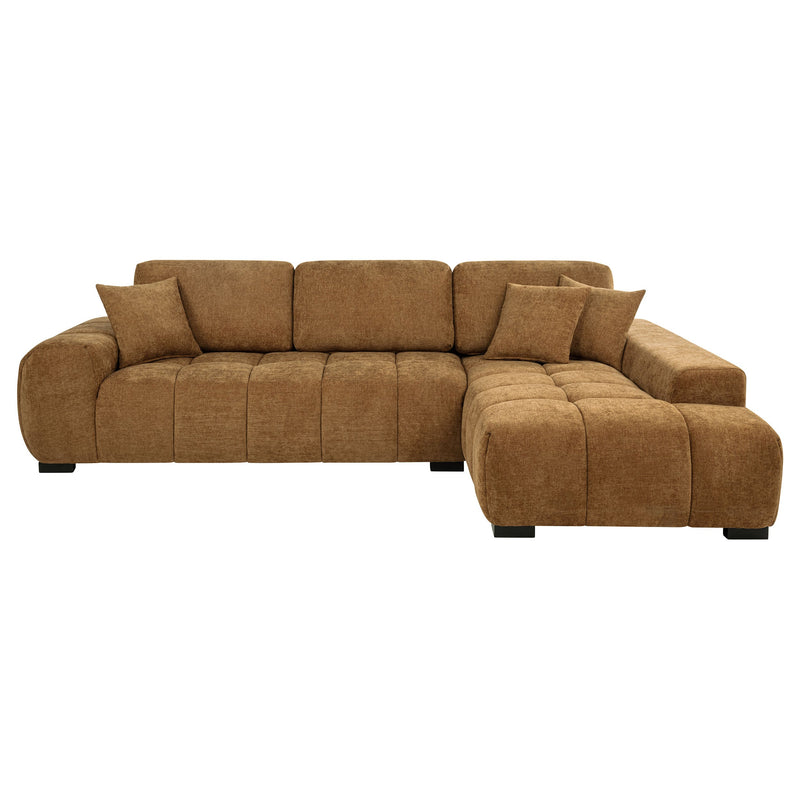 Sofá seccional chaise tapizado Octavia