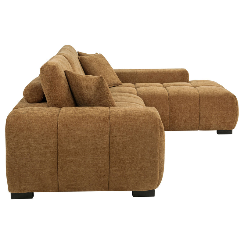 Sofá seccional chaise tapizado Octavia