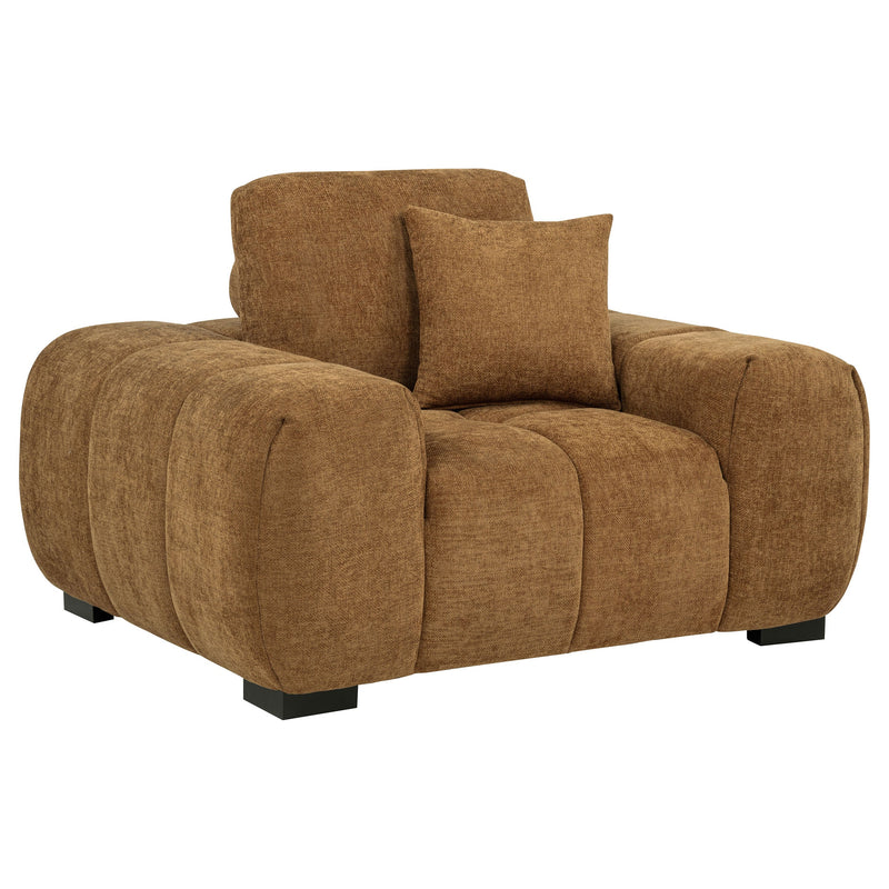 Sillón decorativo Octavia con reposabrazos cuadrados tapizados