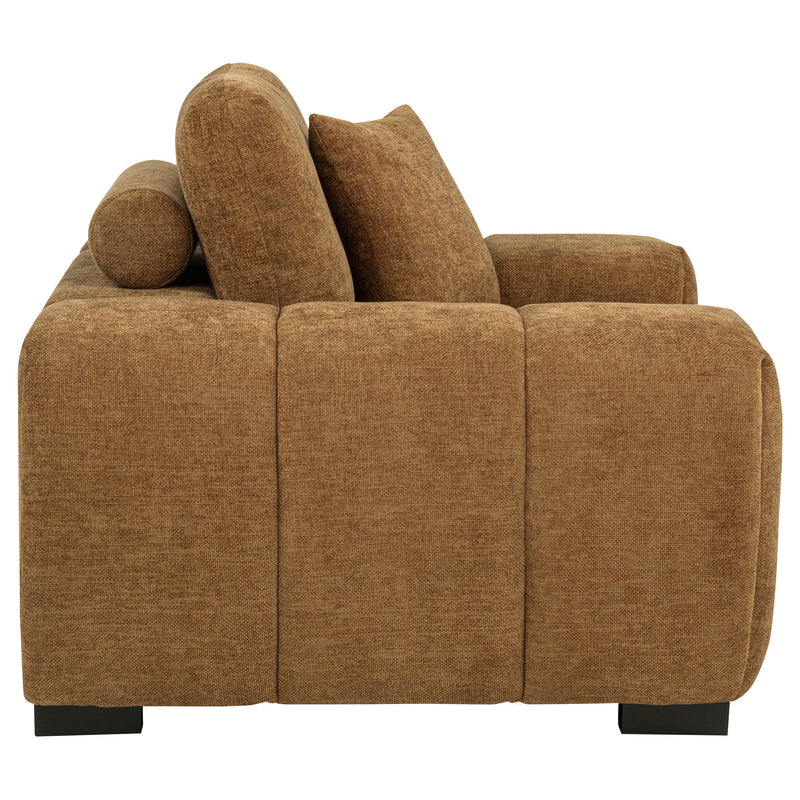 Sillón decorativo Octavia con reposabrazos cuadrados tapizados