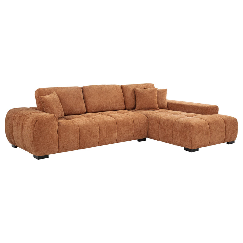 Sofá seccional chaise tapizado Octavia