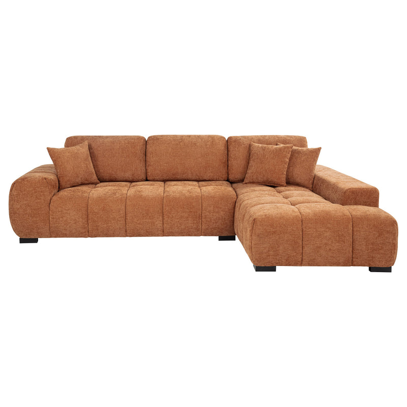 Sofá seccional chaise tapizado Octavia