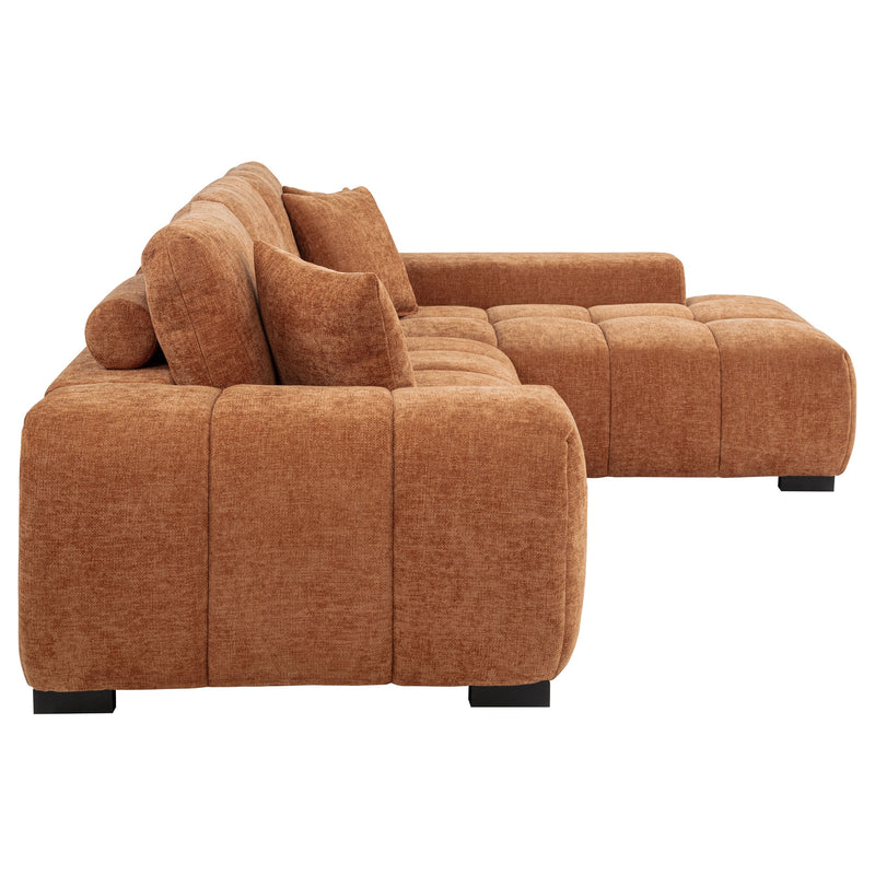 Sofá seccional chaise tapizado Octavia