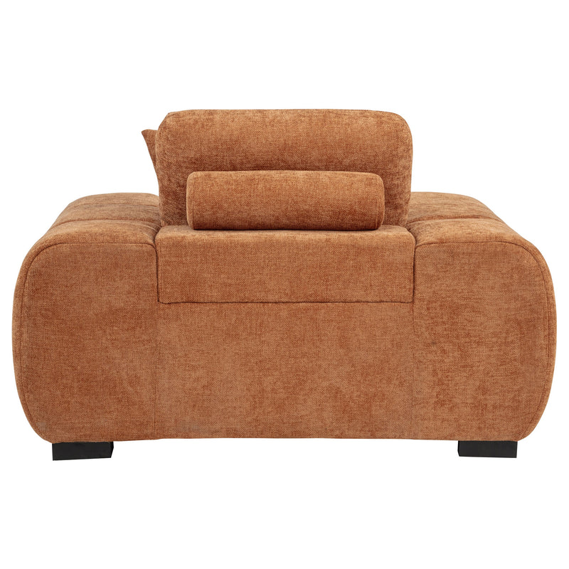 Sillón decorativo Octavia con reposabrazos cuadrados tapizados