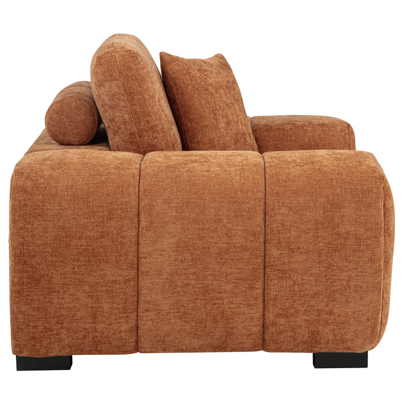 Sillón decorativo Octavia con reposabrazos cuadrados tapizados