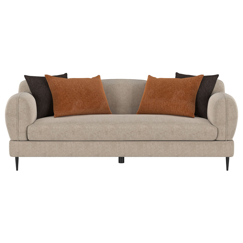 Jade Chenille Upholstered Sculpted Track Arm Sofa