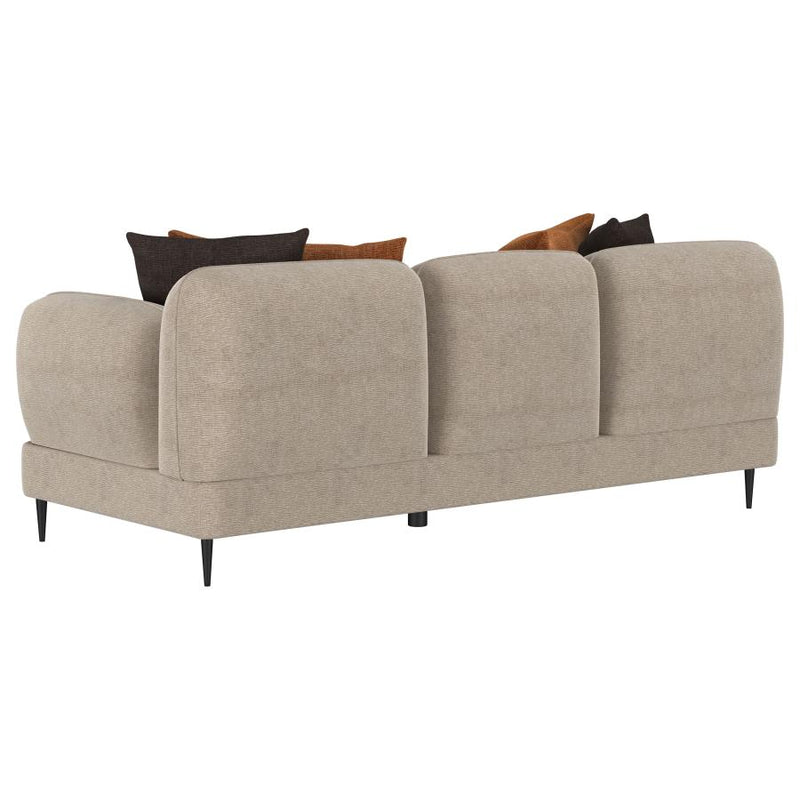 Jade Chenille Upholstered Sculpted Track Arm Sofa