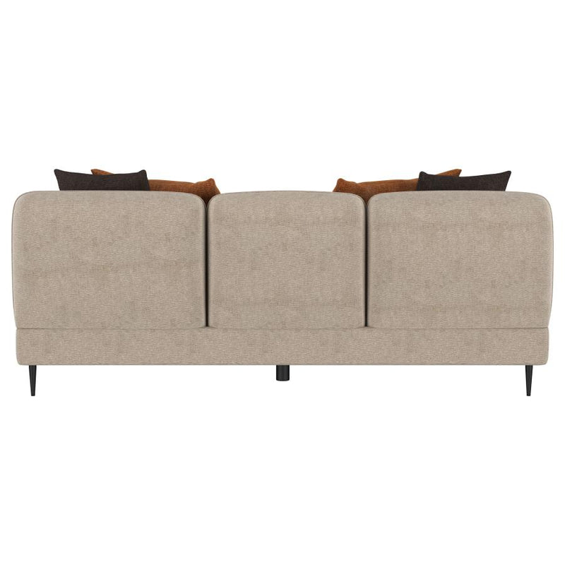 Jade Chenille Upholstered Sculpted Track Arm Sofa