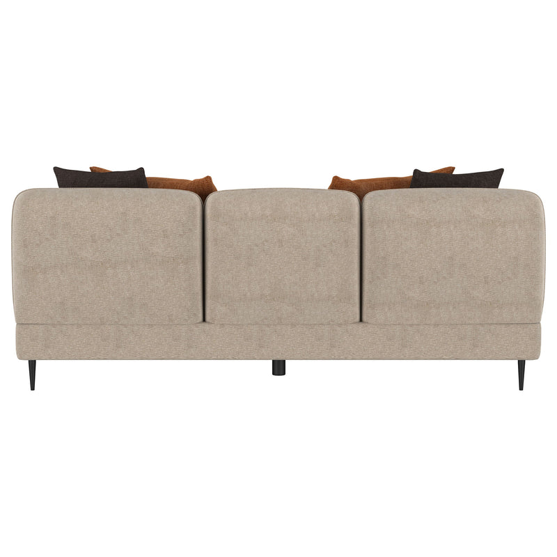 Jade Chenille Upholstered Sculpted Track Arm Sofa