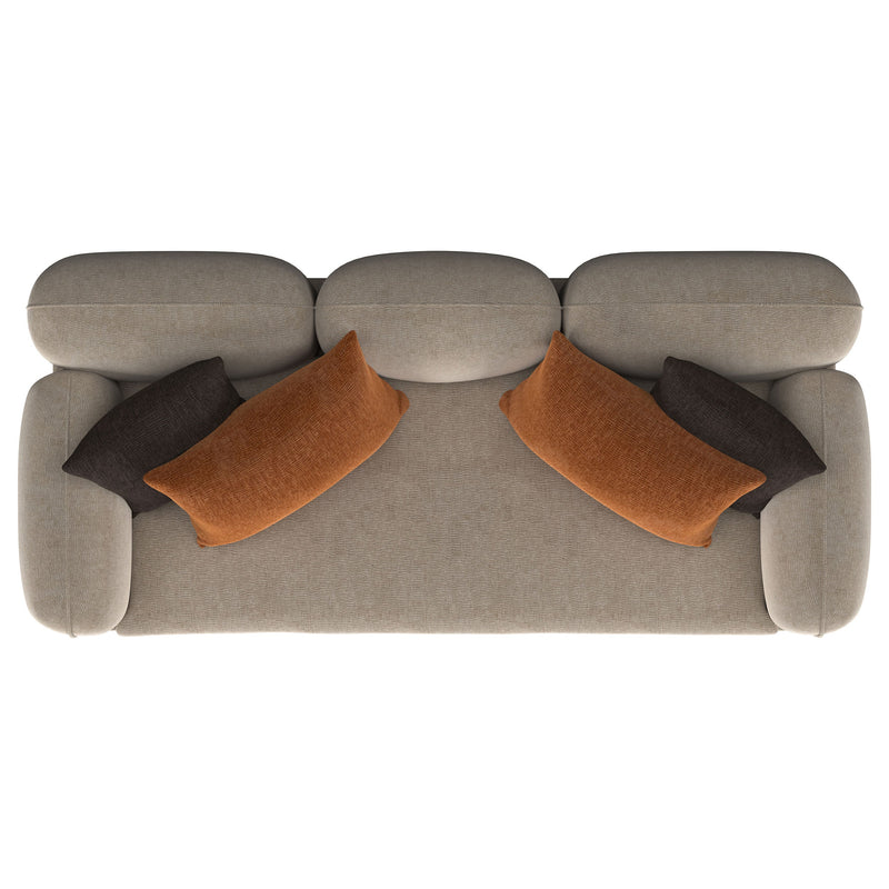 Jade Chenille Upholstered Sculpted Track Arm Sofa