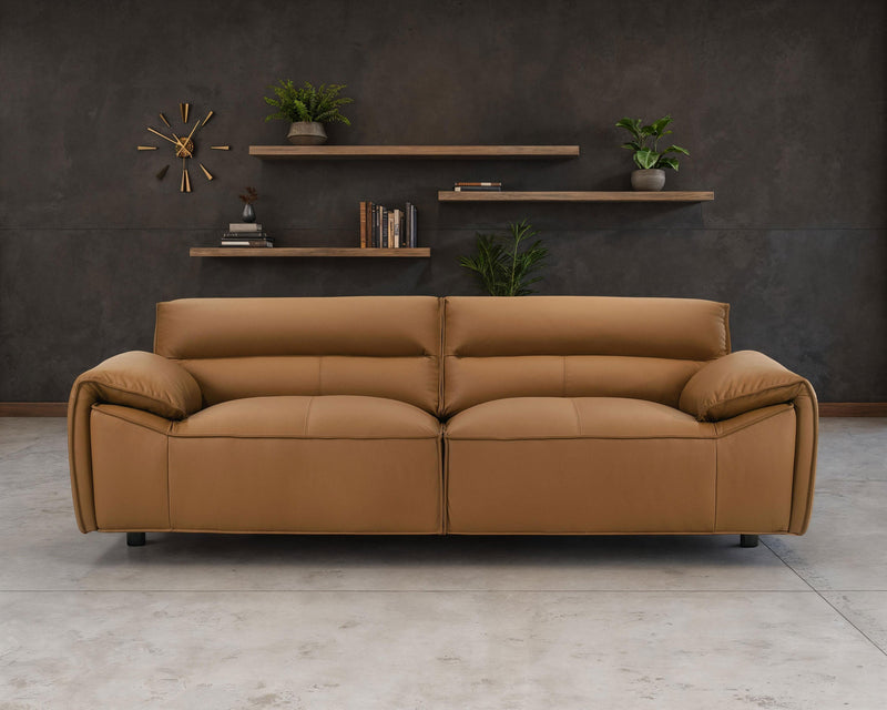 Buxton Top Grain Leather Upholstered Sofa