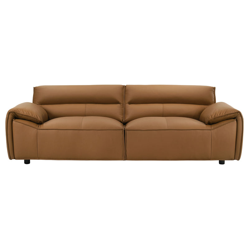 Buxton Top Grain Leather Upholstered Sofa