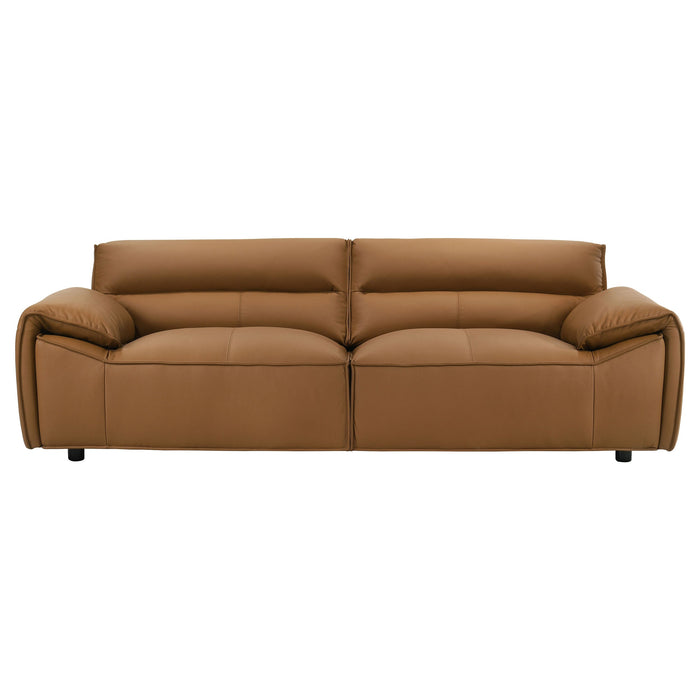 Buxton Top Grain Leather Upholstered Sofa