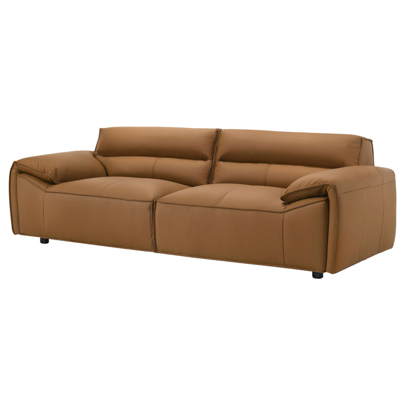 Buxton Top Grain Leather Upholstered Sofa