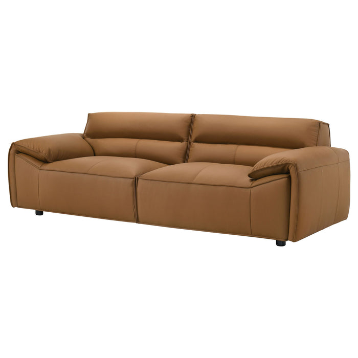 Buxton Top Grain Leather Upholstered Sofa