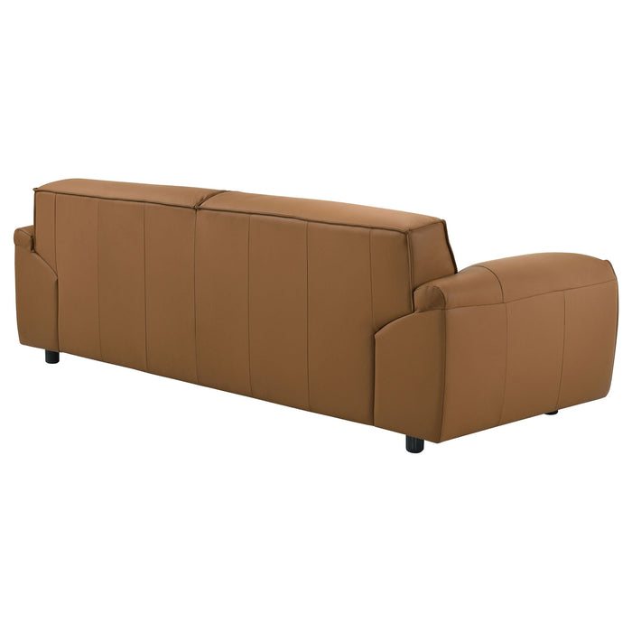 Buxton Top Grain Leather Upholstered Sofa