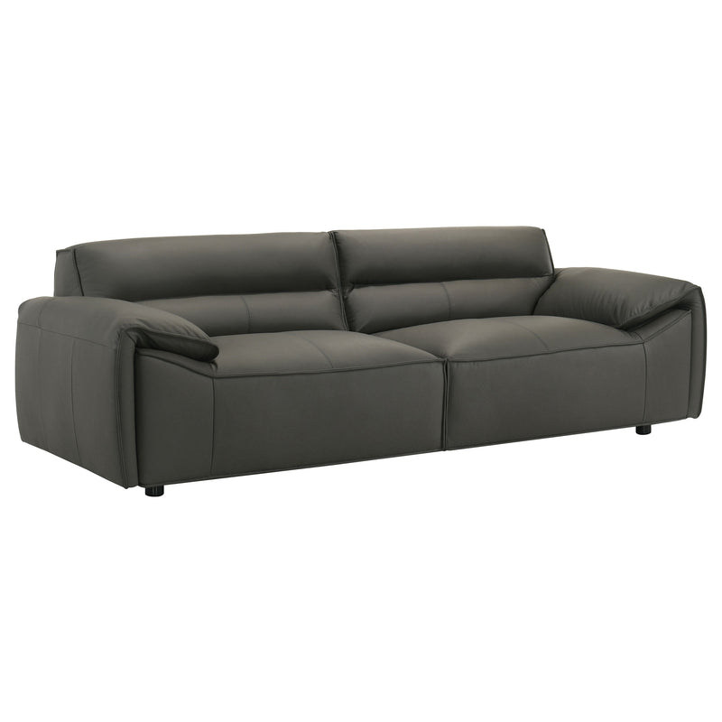 Buxton Top Grain Leather Upholstered Sofa