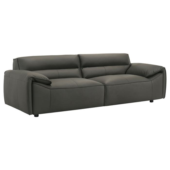 Buxton Top Grain Leather Upholstered Sofa