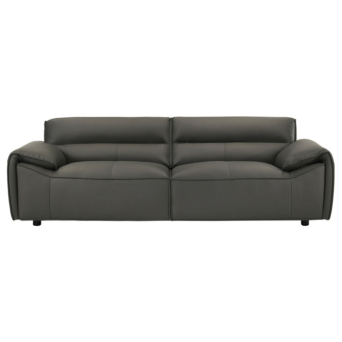 Buxton Top Grain Leather Upholstered Sofa