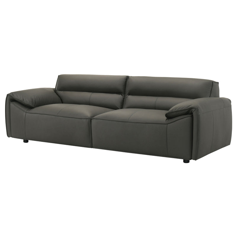 Buxton Top Grain Leather Upholstered Sofa