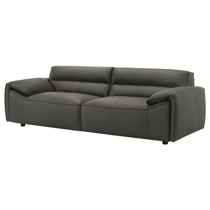 Buxton Top Grain Leather Upholstered Sofa