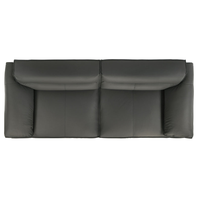 Buxton Top Grain Leather Upholstered Sofa