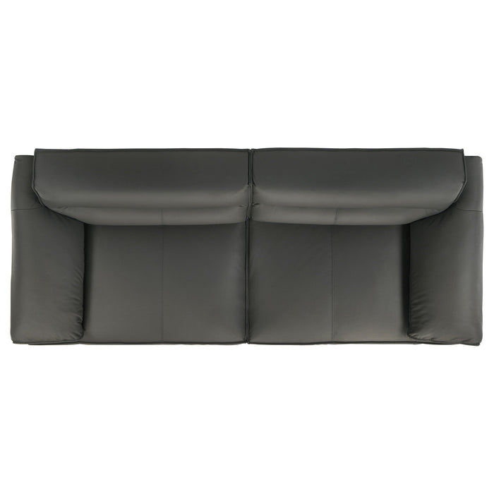 Buxton Top Grain Leather Upholstered Sofa