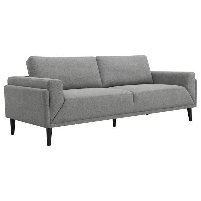 Rilynn 2-piece Upholstered Track Arms Sofa Set Grey