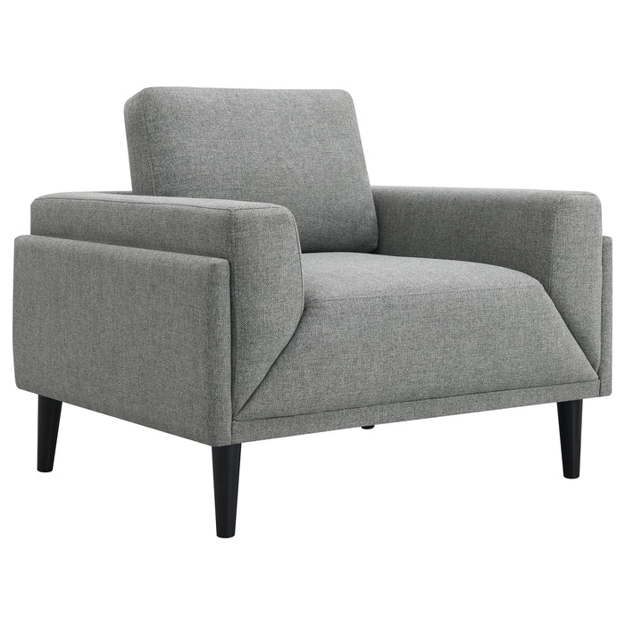 Rilynn 2-piece Upholstered Track Arms Sofa Set Grey