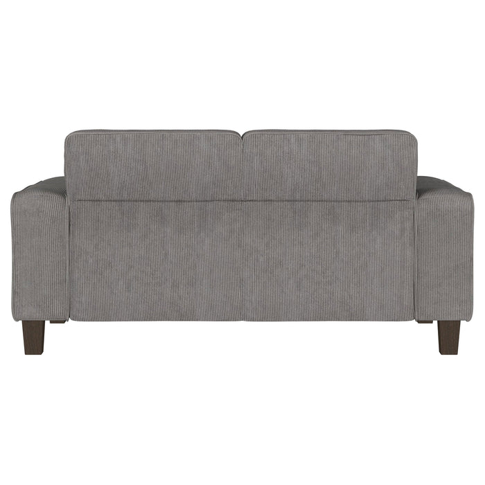 Deerhurst Upholstered Track Arm Tufted Loveseat Charcoal