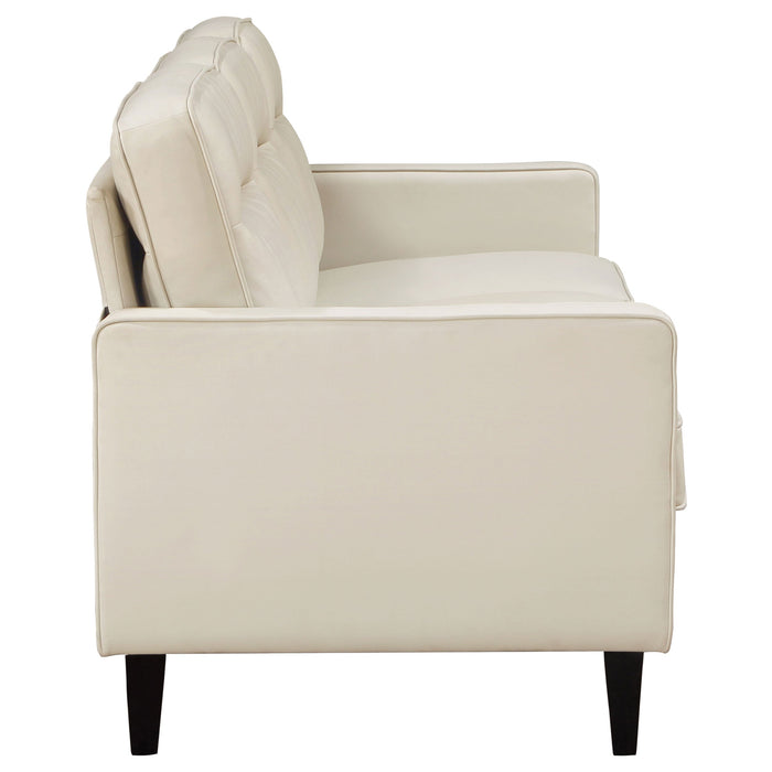 Jonah Upholstered Track Arm Sofa Ivory