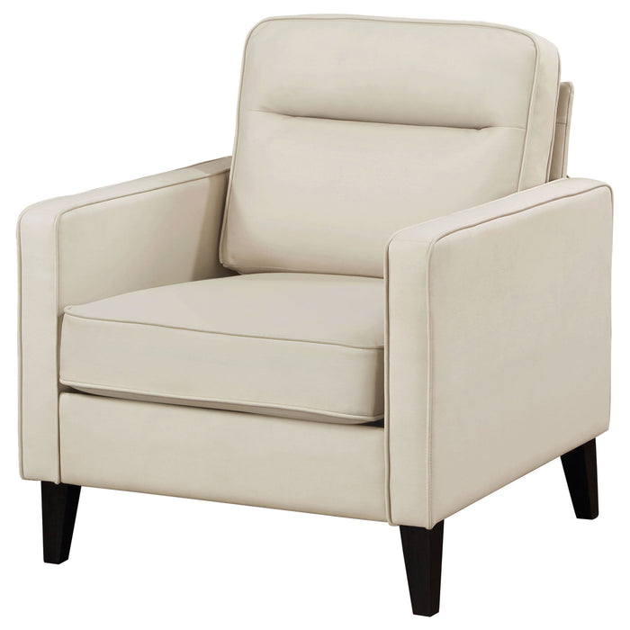 Jonah Upholstered Track Arm Accent Club Chair Ivory