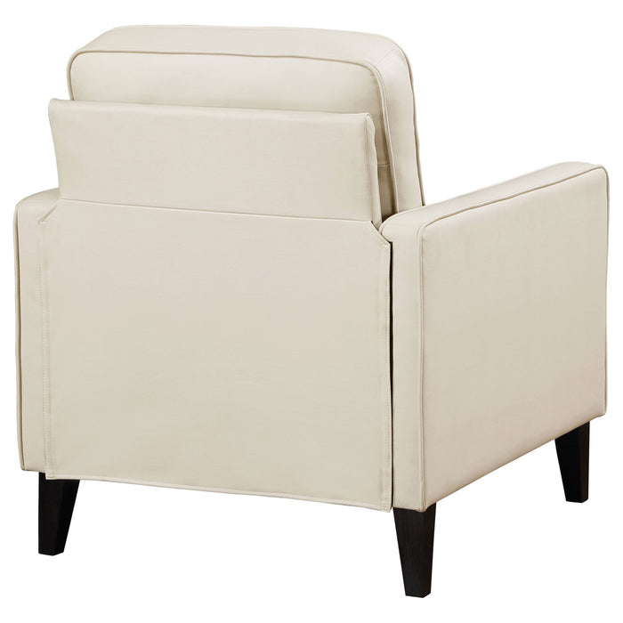 Jonah Upholstered Track Arm Accent Club Chair Ivory