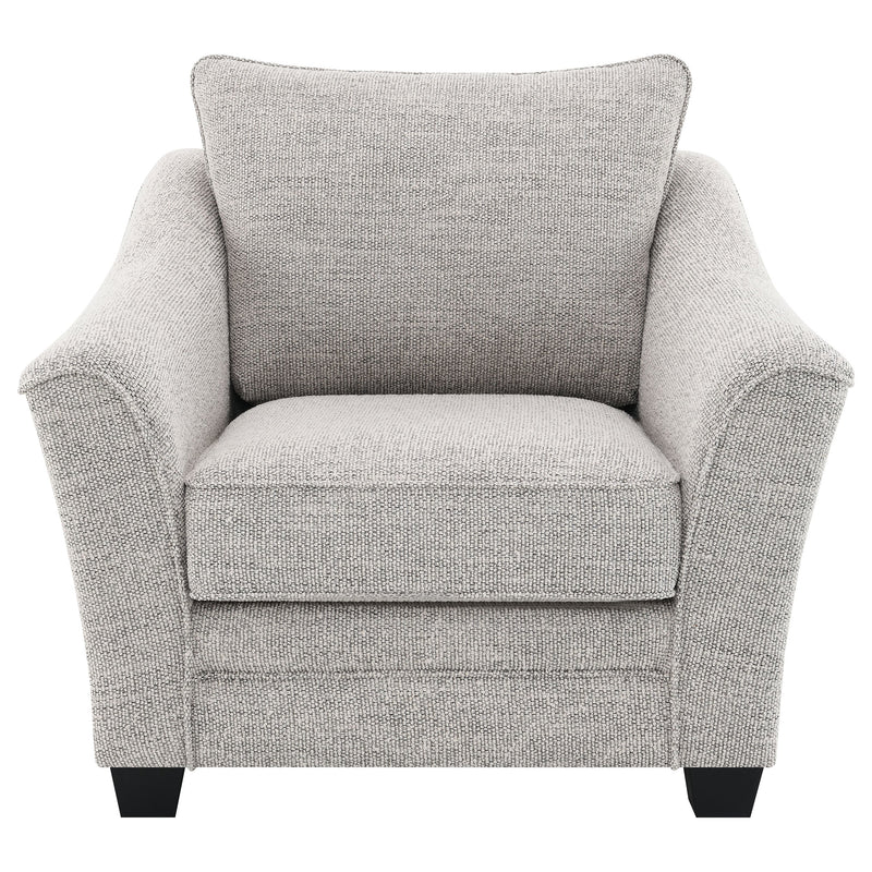 Sillón tapizado Tomkins Boucle gris claro