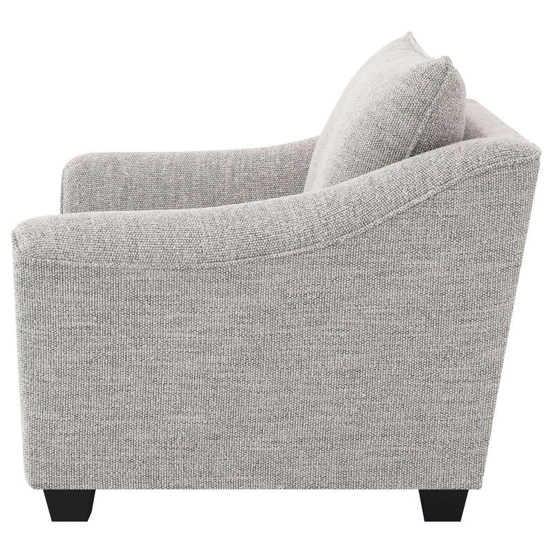 Sillón tapizado Tomkins Boucle gris claro