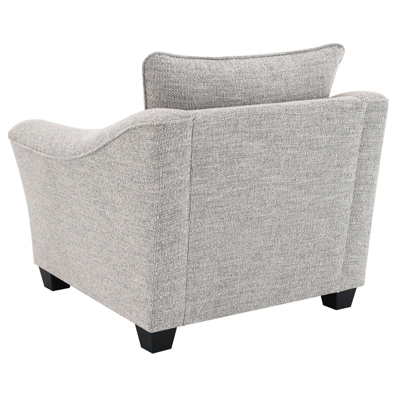 Sillón tapizado Tomkins Boucle gris claro