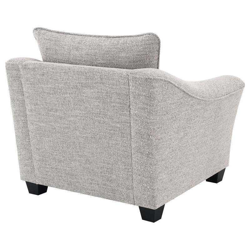 Sillón tapizado Tomkins Boucle gris claro