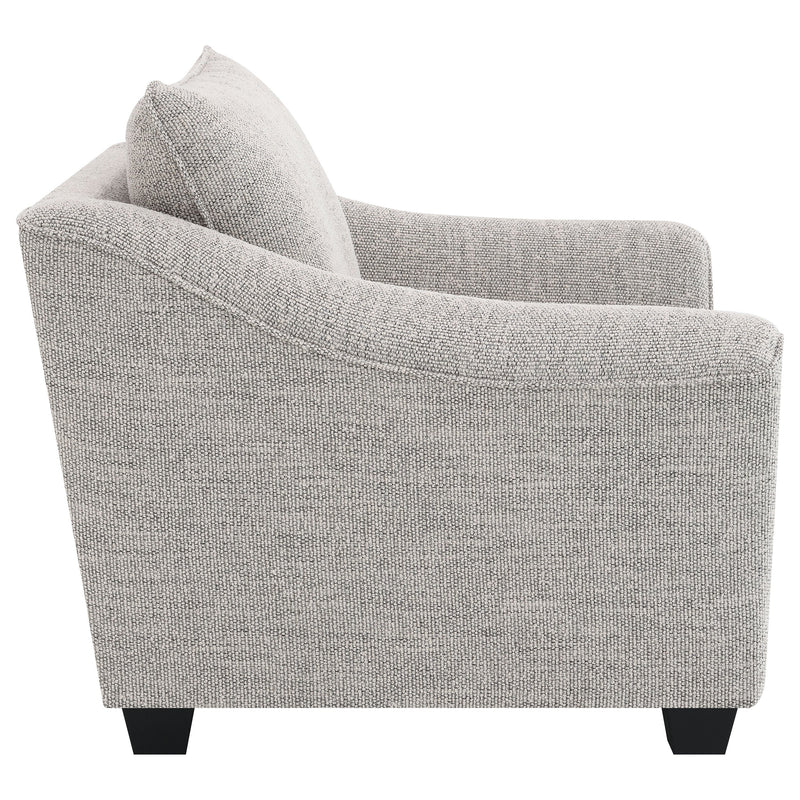 Sillón tapizado Tomkins Boucle gris claro
