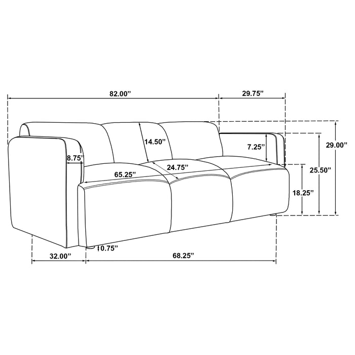 Dorset Fabric Upholstered Round Track Arm Sofa