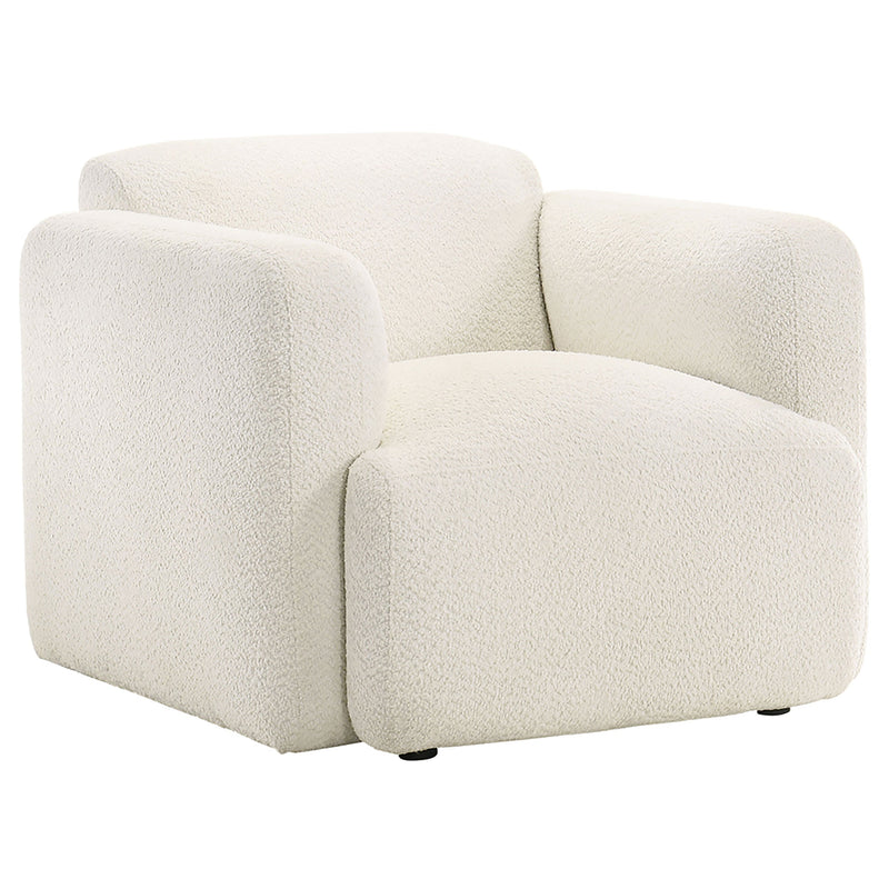 Sillón Acento de Tela Dorset con Brazos Redondos y Patas Expuestas