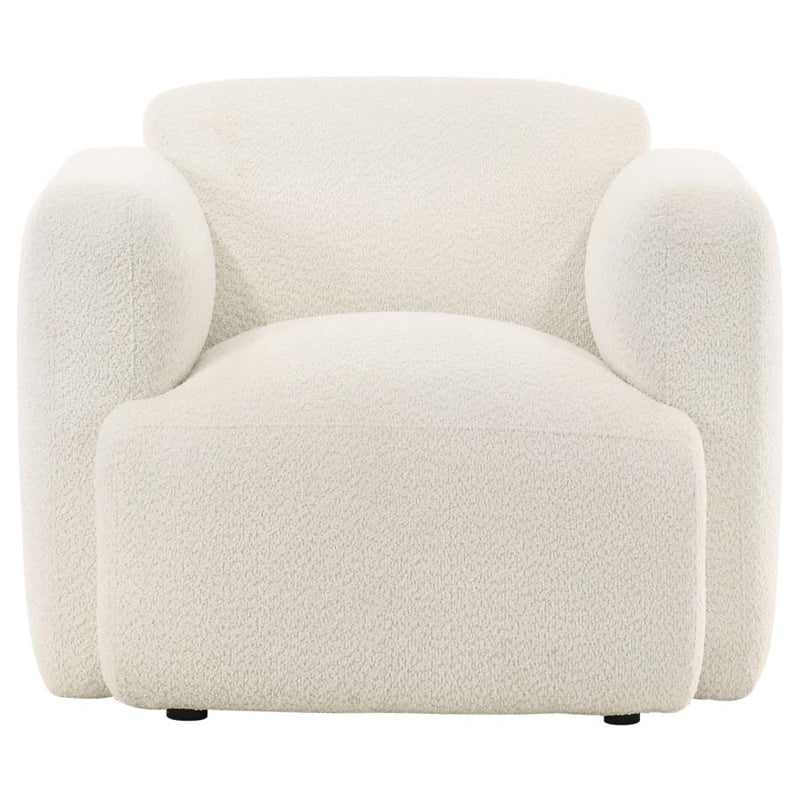 Sillón Acento de Tela Dorset con Brazos Redondos y Patas Expuestas