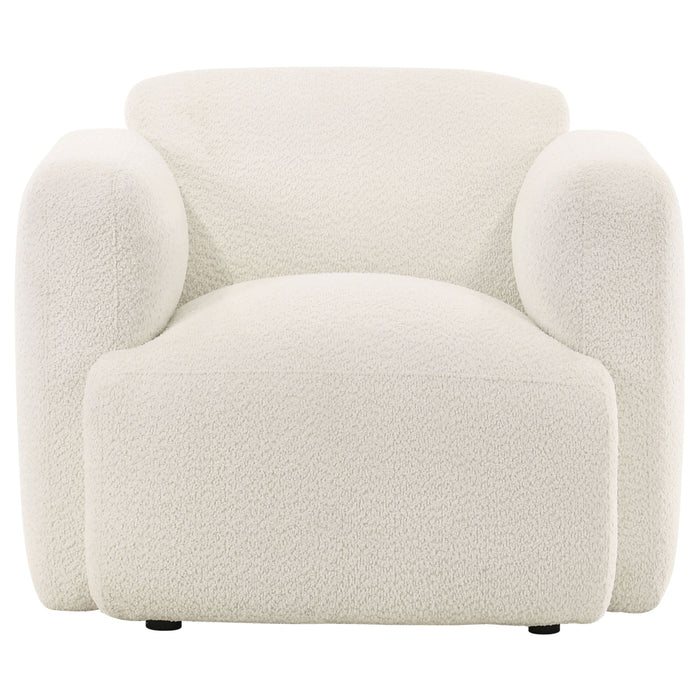 Dorset Fabric Upholstered Round Track Arm Accent Chair