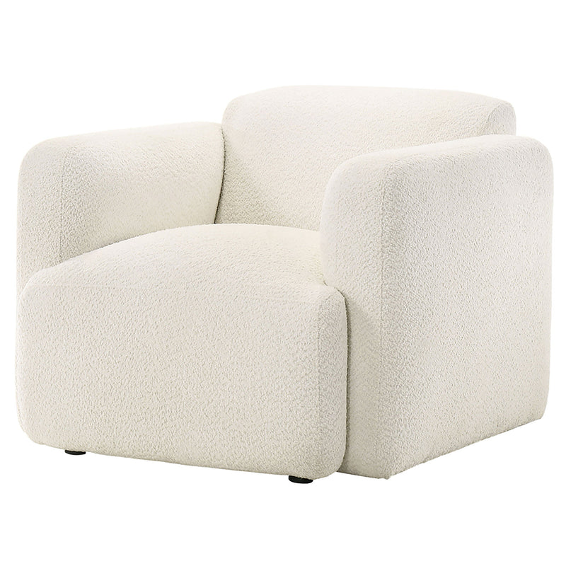Sillón Acento de Tela Dorset con Brazos Redondos y Patas Expuestas