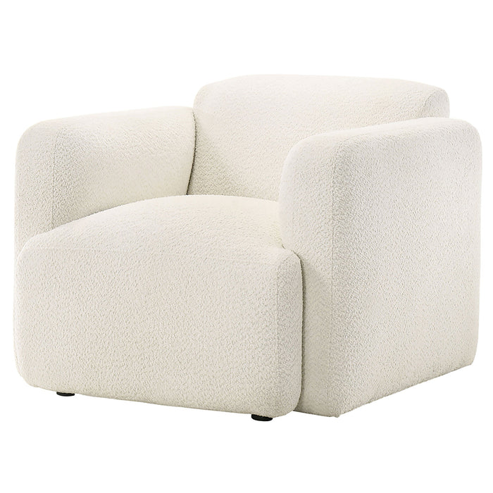 Dorset Fabric Upholstered Round Track Arm Accent Chair